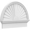 Ekena Millwork Half Round Sunburst Architectural Grade PVC Combination Pediment, 28"W x 20-3/4"H x 2-3/4"P PEDPC028X210HRO01 - alternate 1